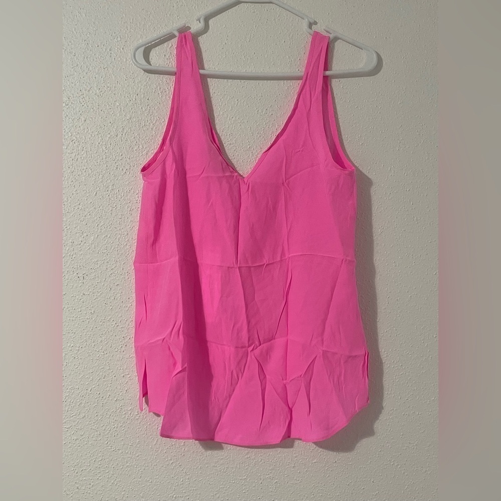 Amanda Uprichard Sleeveless Silk Top in Pink S - Picture 2 of 11